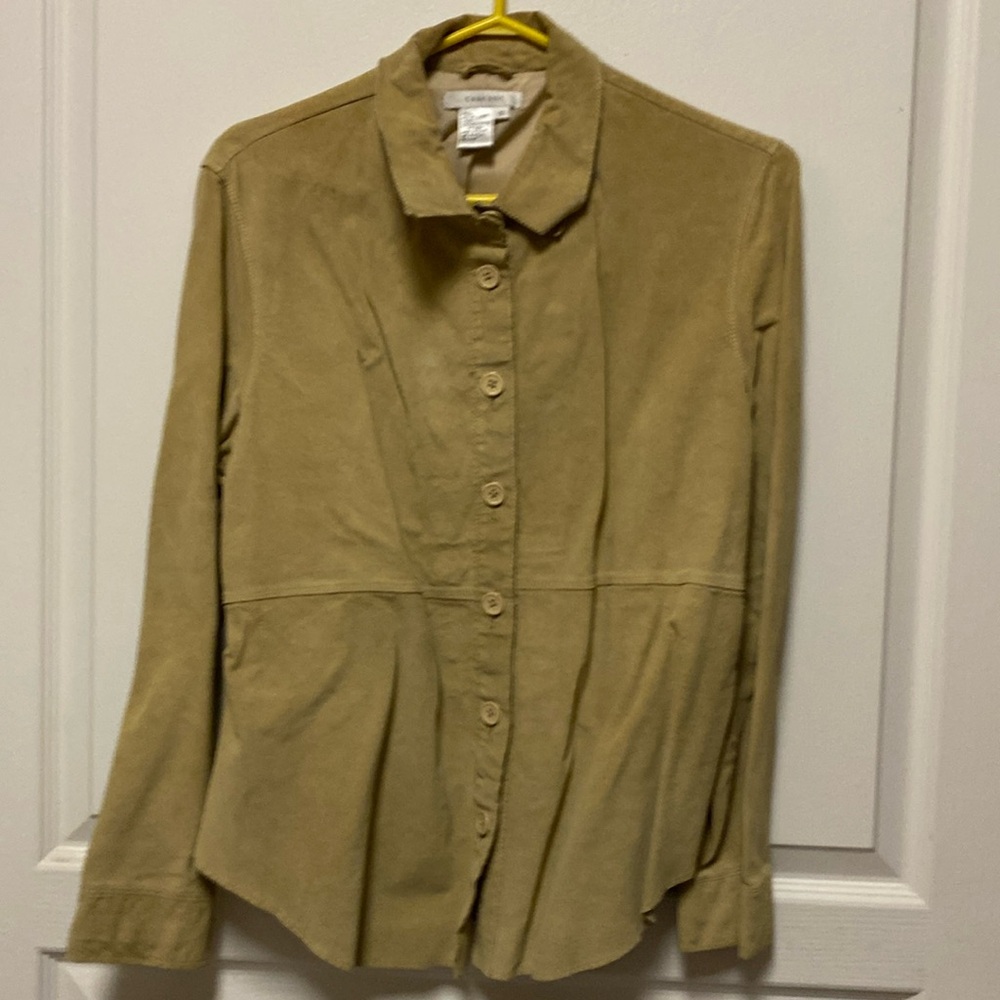 CO & EDDY COAT SUEDE FEW TIMES USED